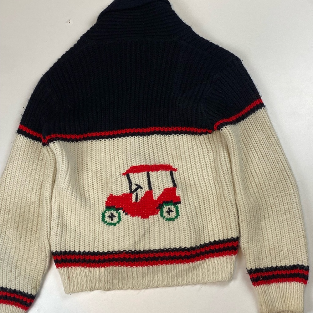 Vintage Kraven Knits Golf Buggy Cowichan Sweater - Sz S